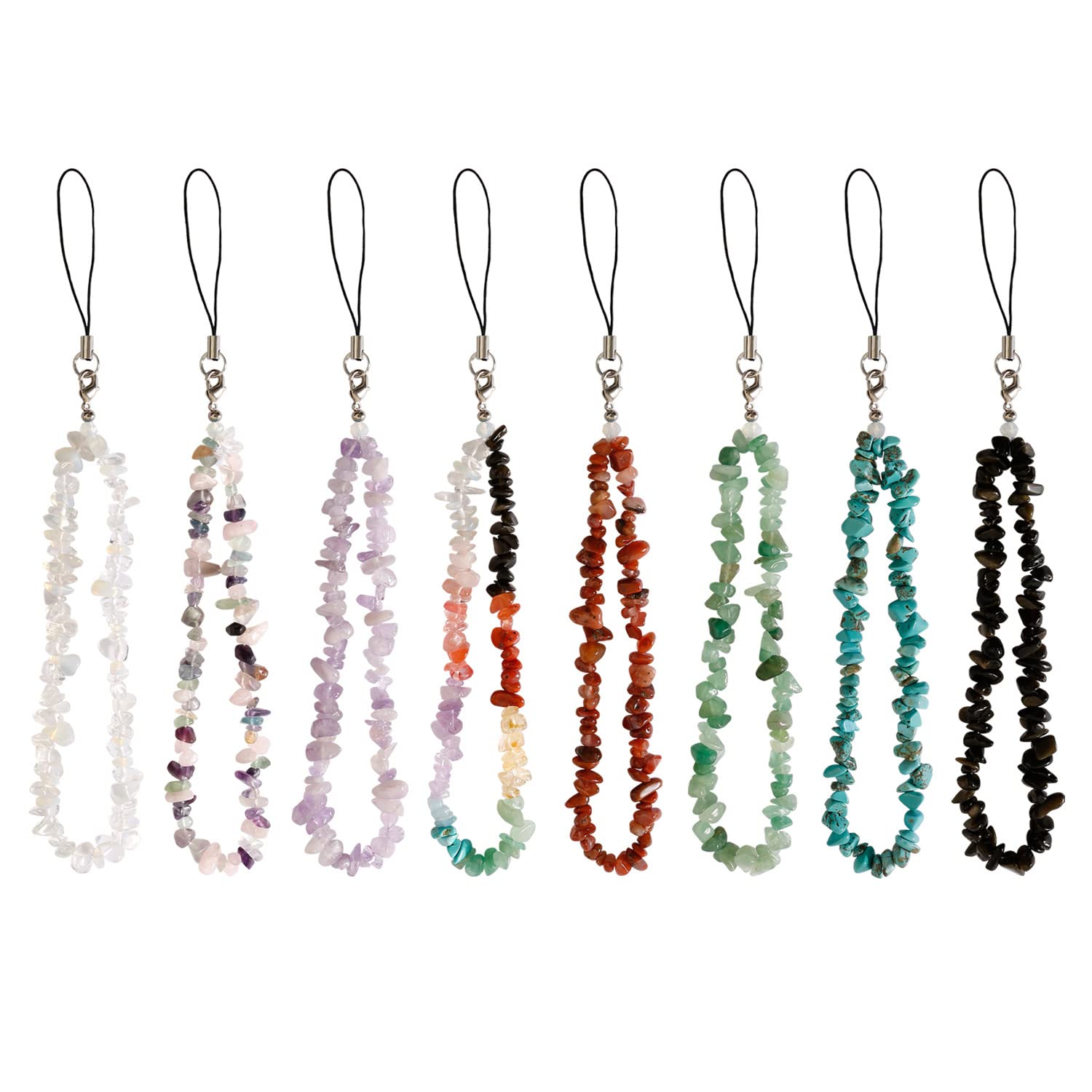 Gemstone Phone Lanyard & Wrist Strap for Women - Natural Charm for Phone & AirPods | Stylish Accessory for Daily Use