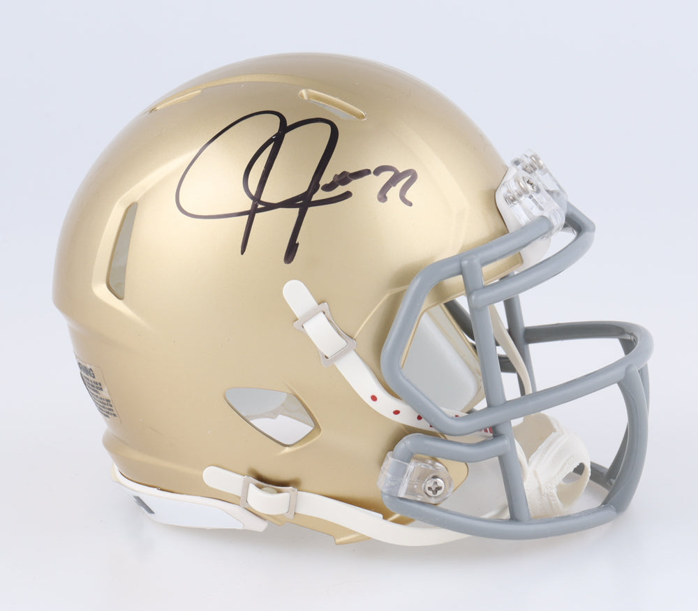 Julius Jones Autographed Notre Dame Fighting Irish Speed Mini Helmet - Perfect for Football Fans, Collectors, and Sports Memorabilia Displays
