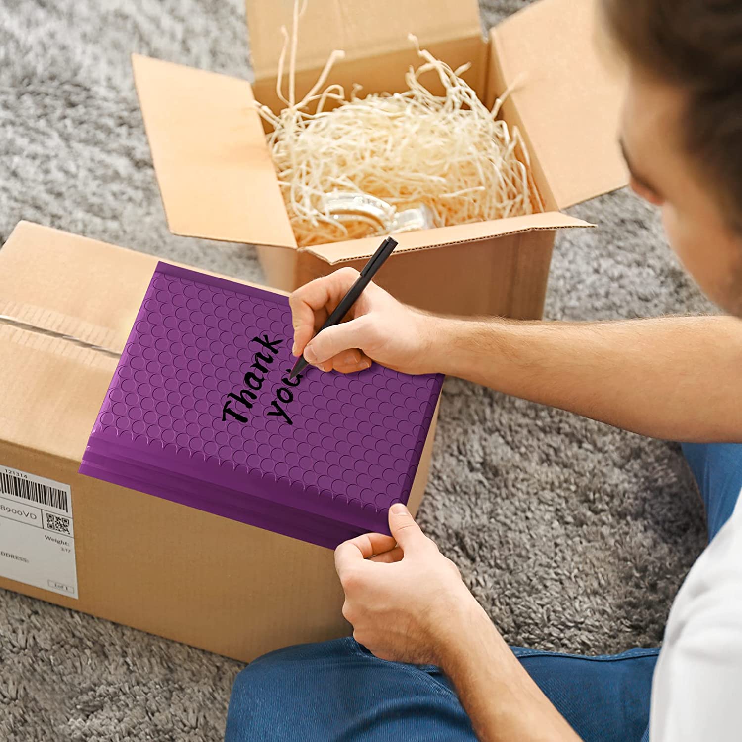 6x10 Bubble Mailer Padded Envelopes for Shipping | Waterproof Purple Mailing Bags | Perfect for Ecommerce, Small Business & eBay Sellers - Protect Your Products During Delivery