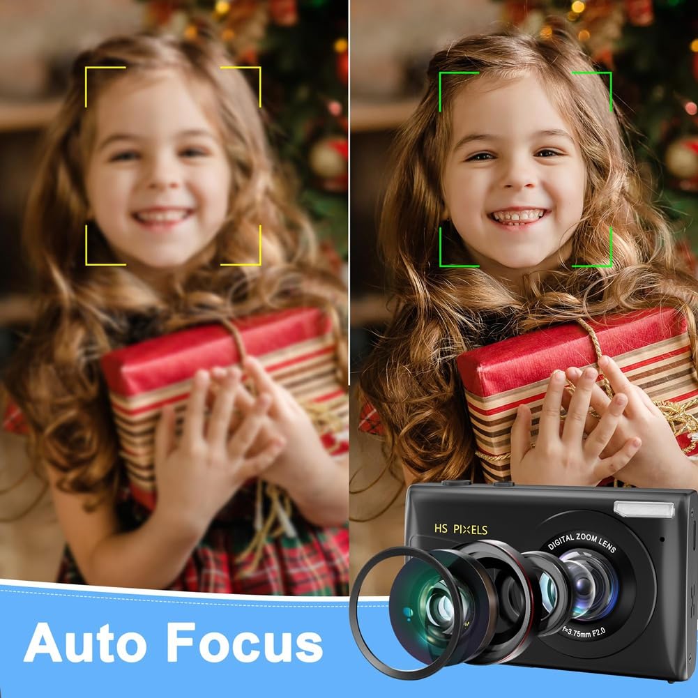 JUFUM 4K Digital Camera for Kids - 64MP Photography Camera with 2.8