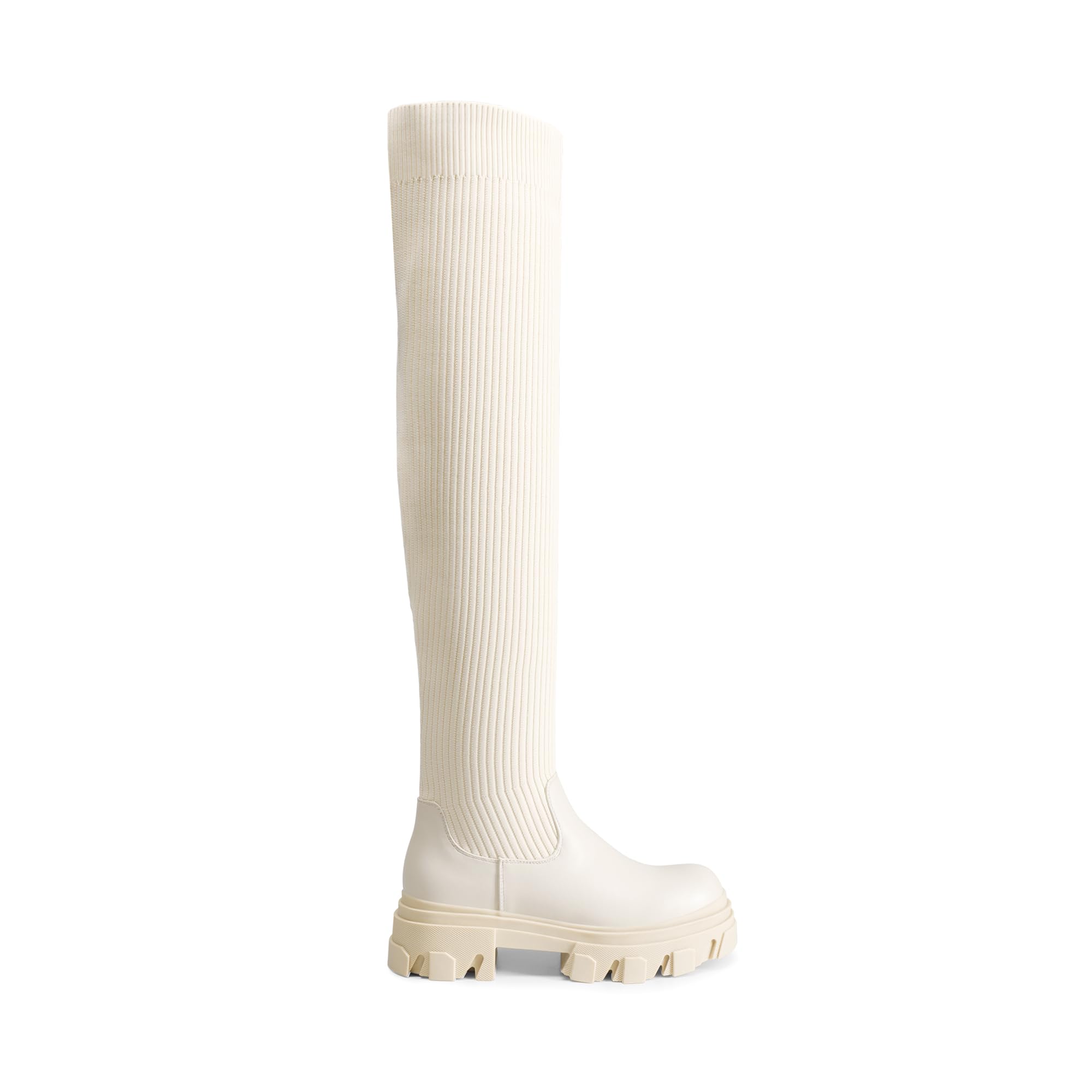 DREAM PAIRS Women's Over The Knee Thigh High Boots - Platform Chunky Lug Sole Stretch Soft Long Boots for Fall & Winter | Fashion, Party, Night Out, Casual Wear