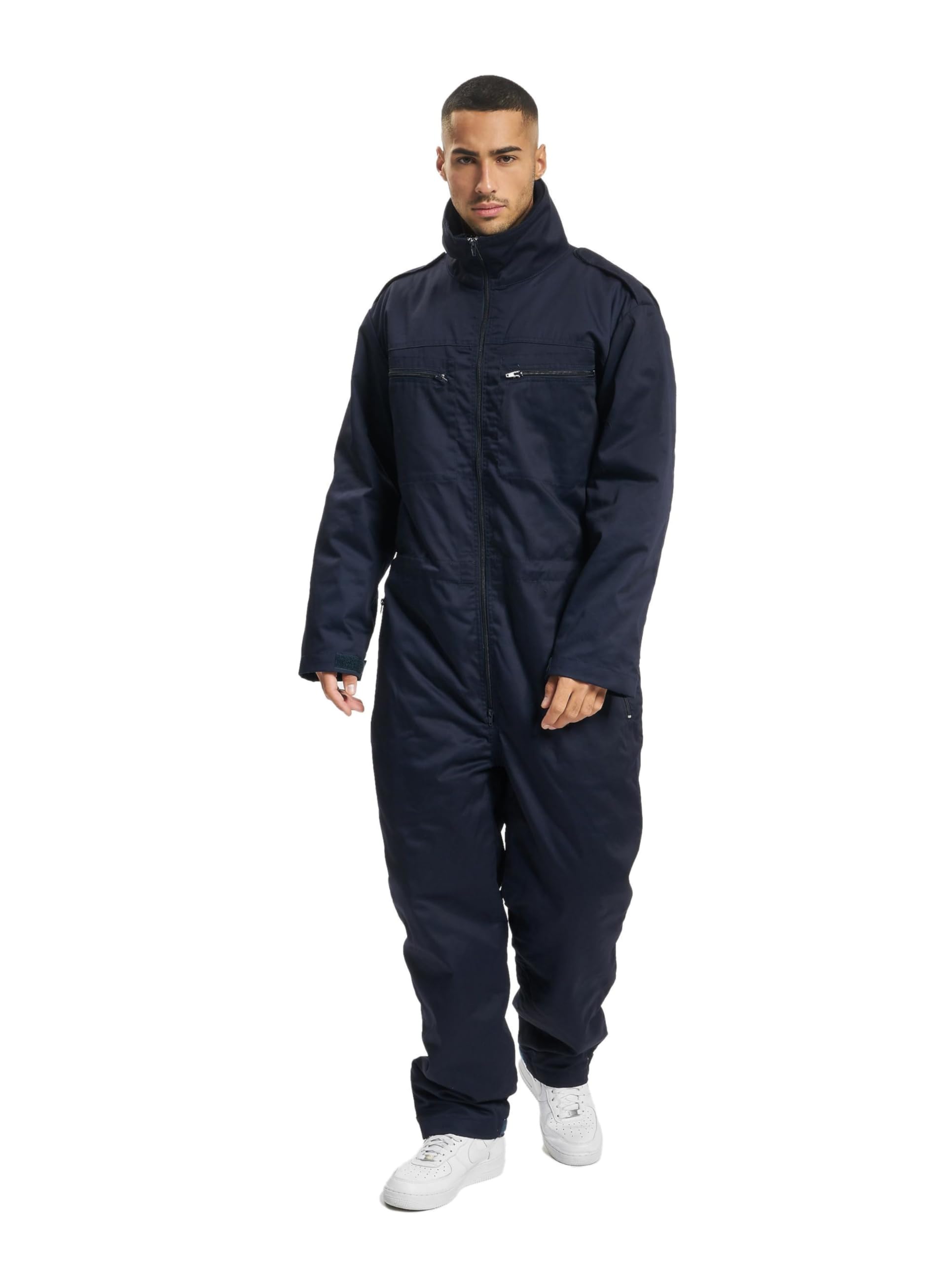 Brandit Panzerkombi Men's Work Overalls - Durable Navy Blue Coveralls for Construction, Mechanics & DIY Projects
