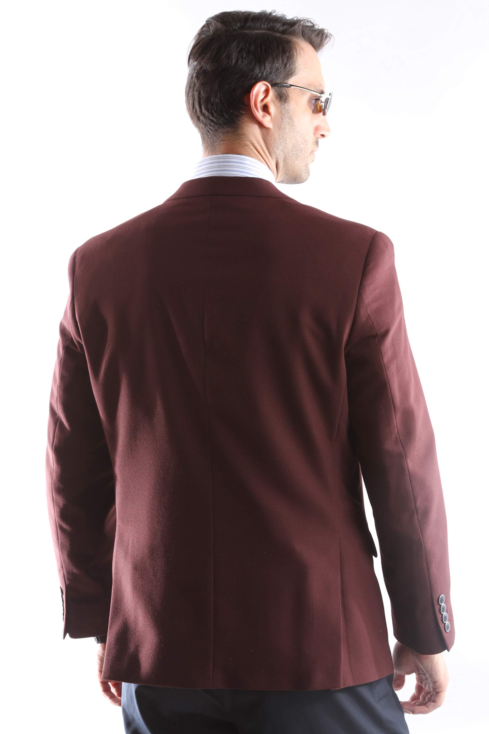 Premium Men's 150s Single Breasted 2-Button Blazer Jacket - Slim Fit Business Suit for Office, Weddings & Formal Events