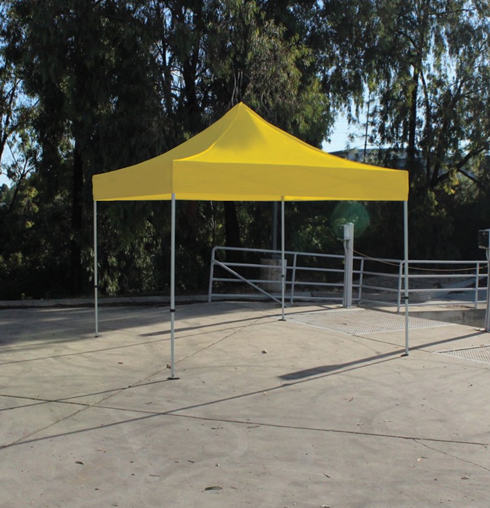 10x10 Heavy Duty Pop Up Canopy Tent - Portable Outdoor Shelter for Camping, Beach, Parties & Commercial Events | Easy Setup Commercial Canopy Tent in Yellow | Perfect for Picnics, Farmers Markets & Tailgating