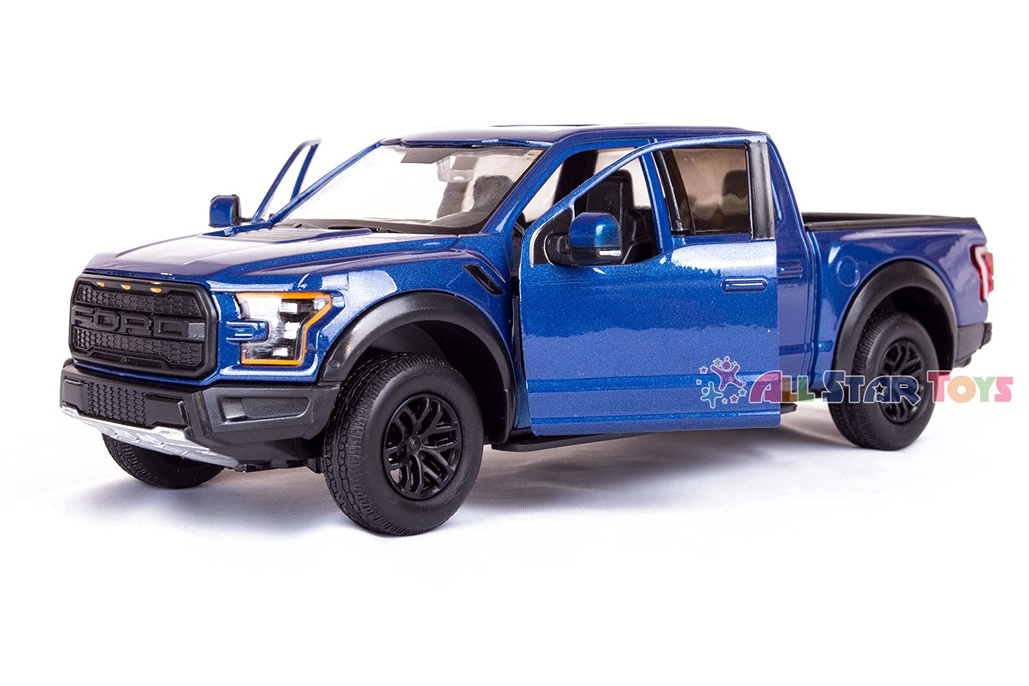 1:24 Scale 2017 Ford F-150 Raptor Blue Diecast Model Car - Motormax 79344 - Collectible Toy for Adults & Kids, Perfect for Display, Gifts & Car Enthusiasts