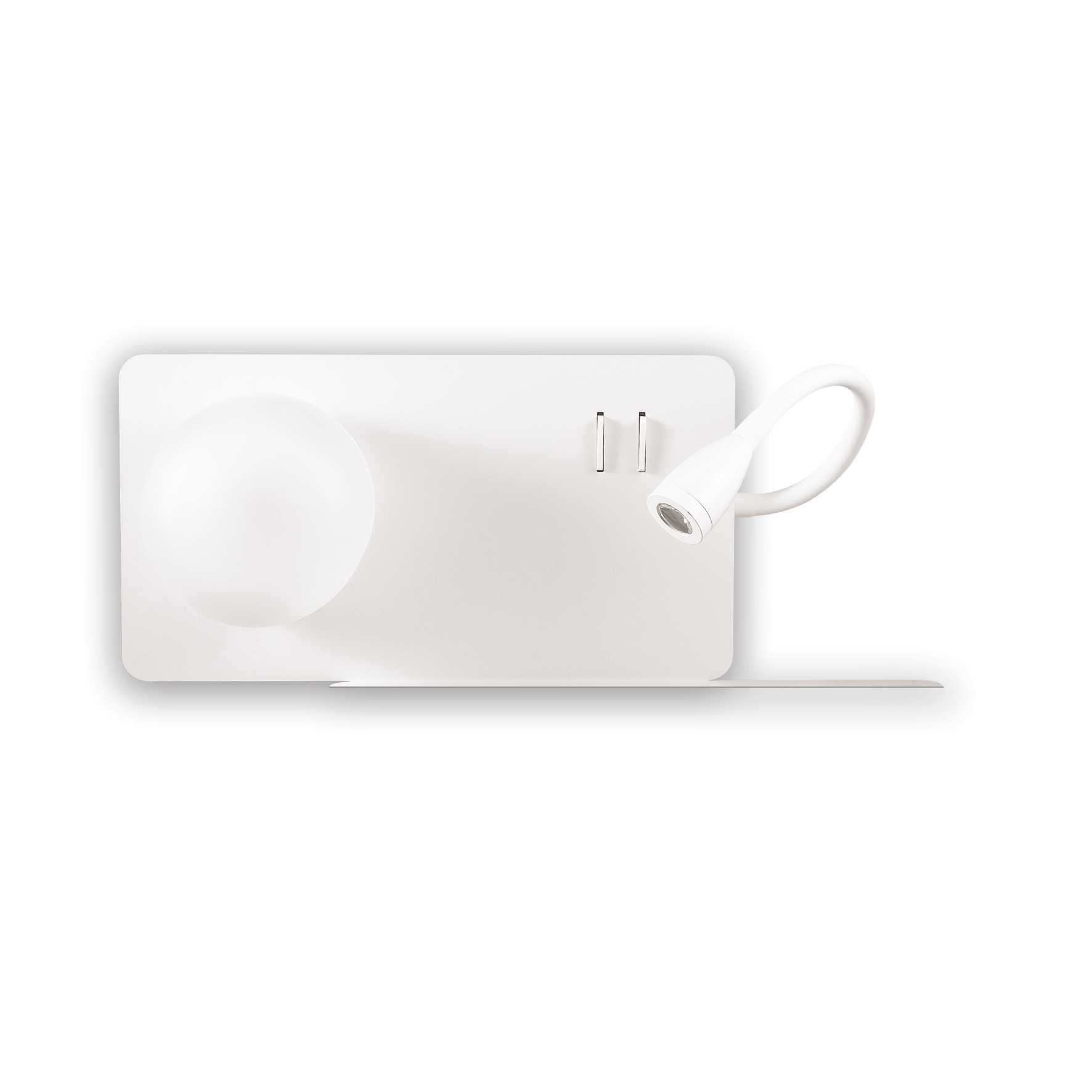 Modern Book Wall Light - Left/Right Mount - White/Black Finish - Perfect for Bedroom, Living Room & Study Reading Nook Lighting