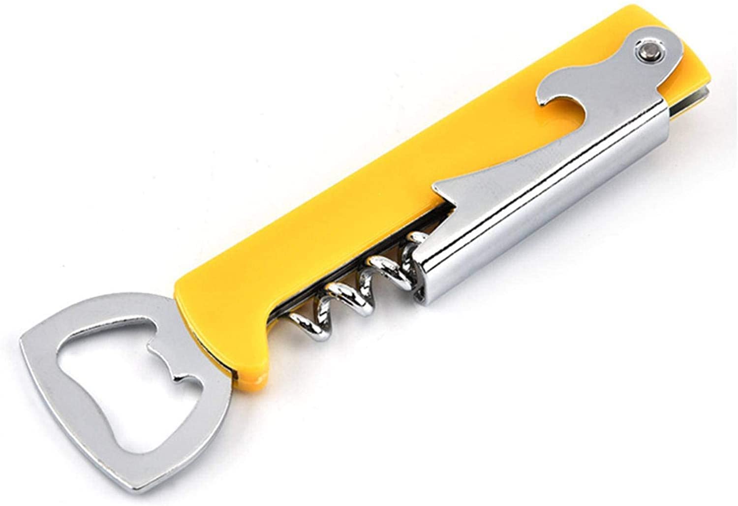 Premium Stainless Steel Corkscrew Bottle Opener - Multi-Functional Wine & Beer Cap Opener for Kitchen, Bar & Home Use | Durable Cork Screw Tool for Wine Lovers & Entertaining