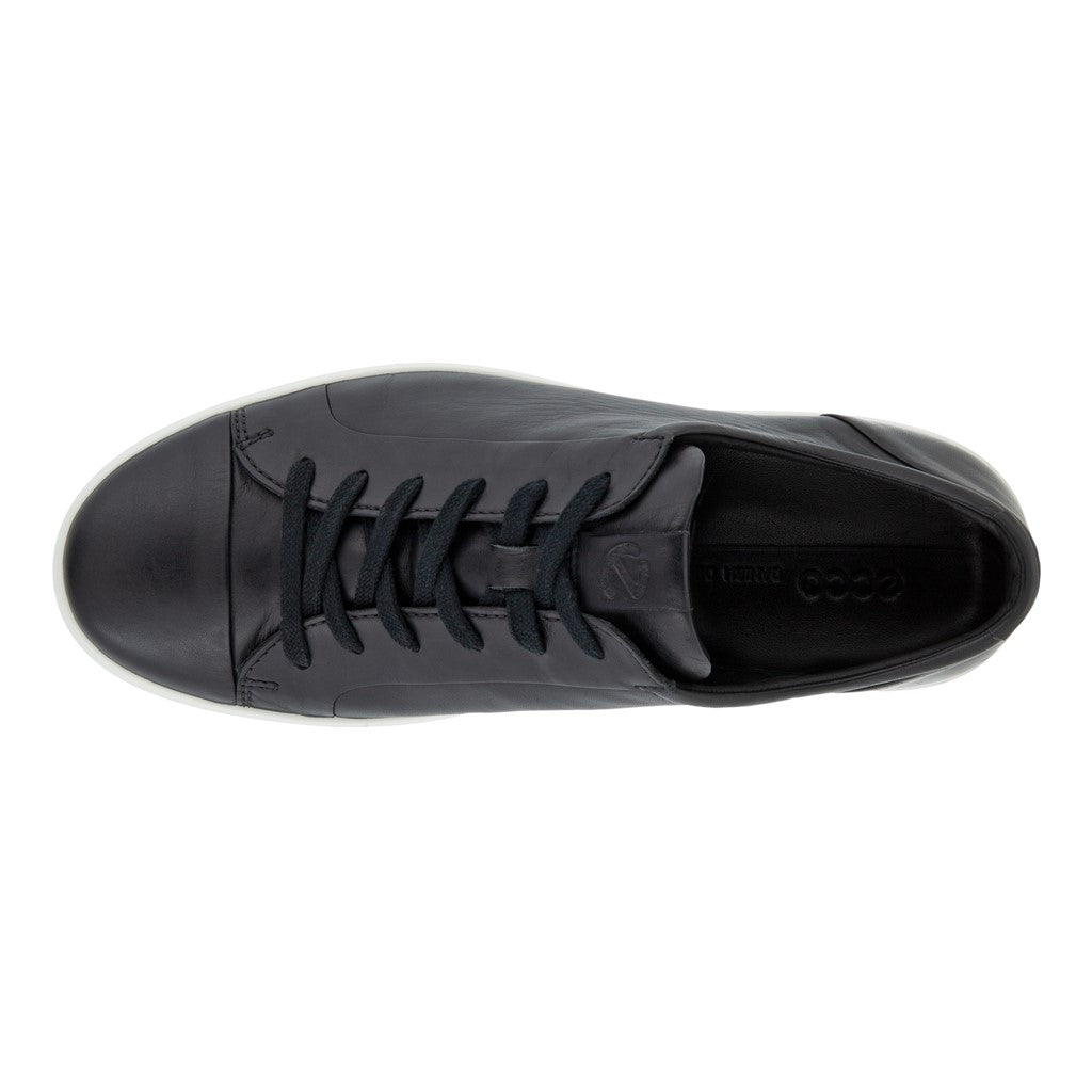 ECCO Men's Soft 7 Sneakers - Comfortable Black Leather Walking Shoes for Men | Casual Wear, Office & Travel
