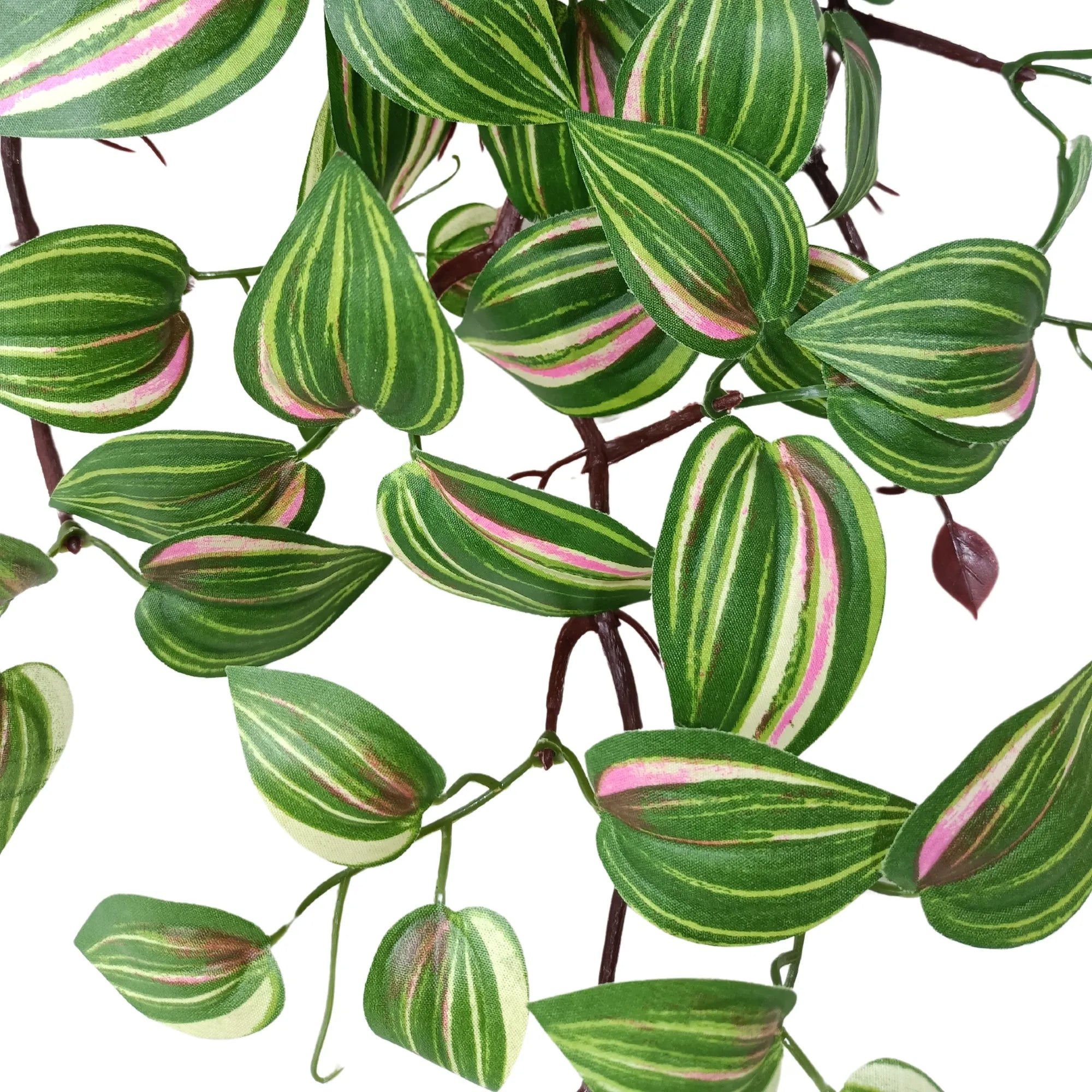 Artificial Hanging Wandering Jew Plant - 16.5 Inch Long Trailing Tradescantia for Indoor Home Decor, Office Hanging Baskets, and Balcony Gardens