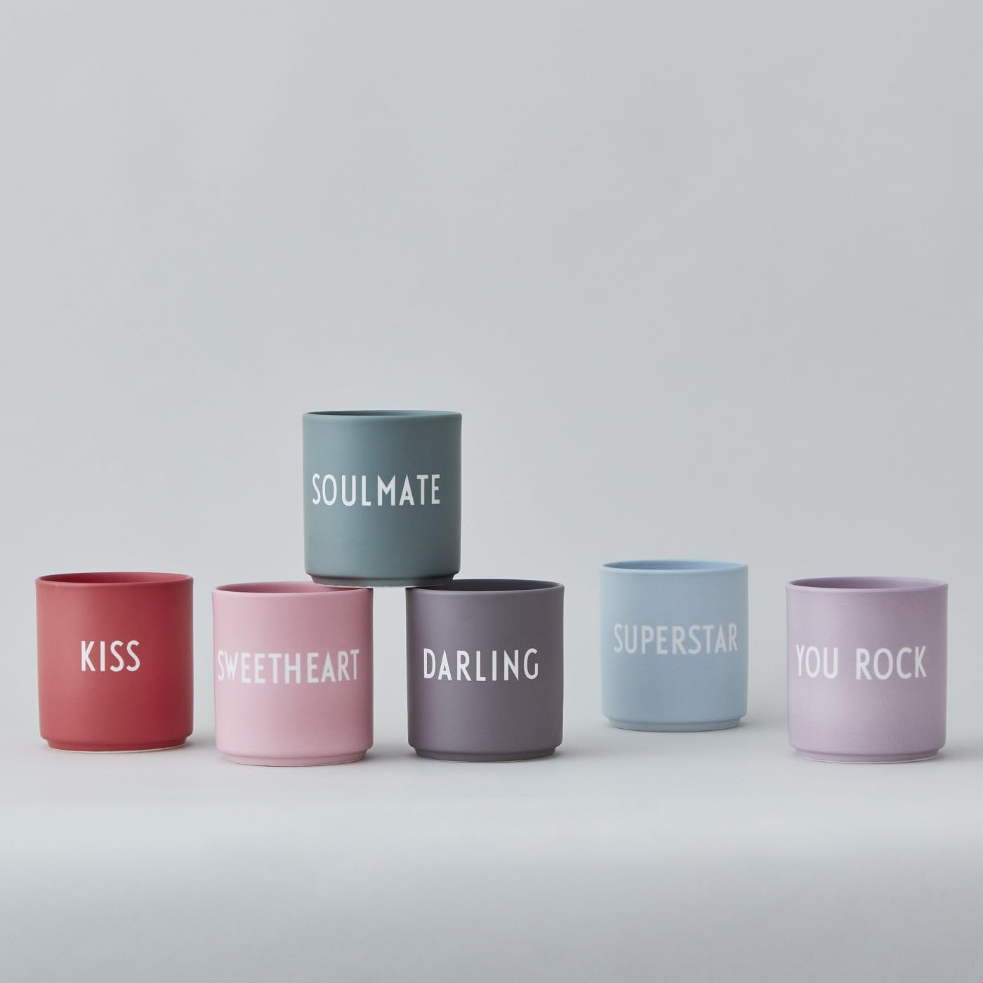 Design Letters Favourite 11oz Ceramic Coffee Mug - Engraved Tea Cup for Women, Her | Porcelain Latte Cup with Danish Design | Perfect Gift for Coffee & Tea Lovers | Ideal for Home, Office & Cafe Use