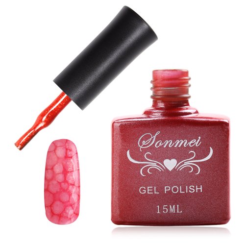Janmei 15ml Soak Off Snake Skin Nail Polish - UV LED Gel Lamp for DIY Nail Art (Red Rose Q34) | Perfect for Home Manicures & Professional Salon Use