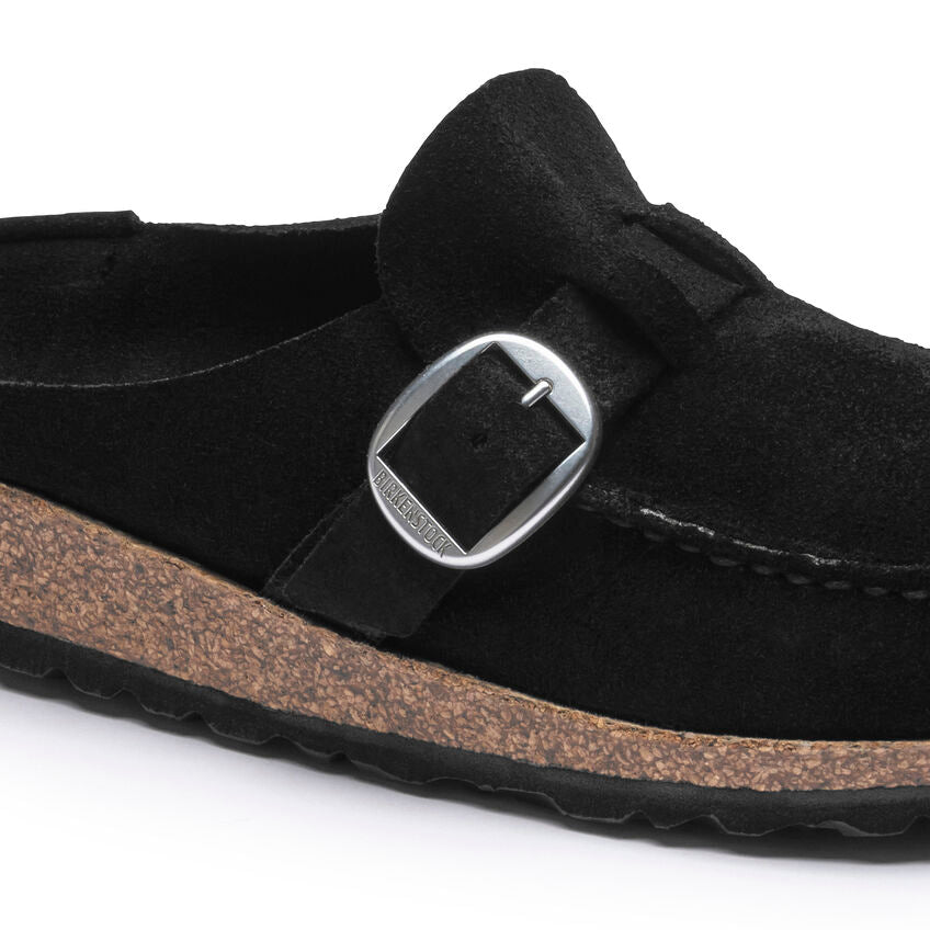 Birkenstock Buckley Suede Leather Clog in Black - Comfortable Slip-On Shoes for Men & Women - Perfect for Home, Office & Casual Wear
