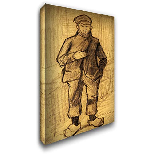 Vincent Van Gogh Boy with Cap and Clogs 16x24 Gallery Wrapped Canvas Art Print - Perfect for Living Room, Bedroom, or Office Wall Decor