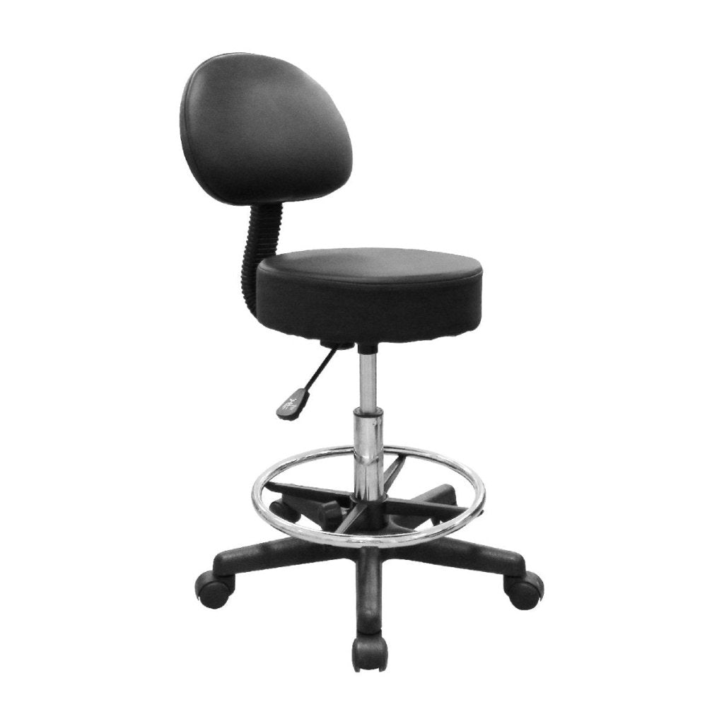 Premium Hydraulic Adjustable Swivel Rolling Stool with Wheels - Ergonomic Office Chair for Dentists, Barbers, and Salon Professionals - Perfect for Hair Styling, Tattoo Studios, and Medical Clinics