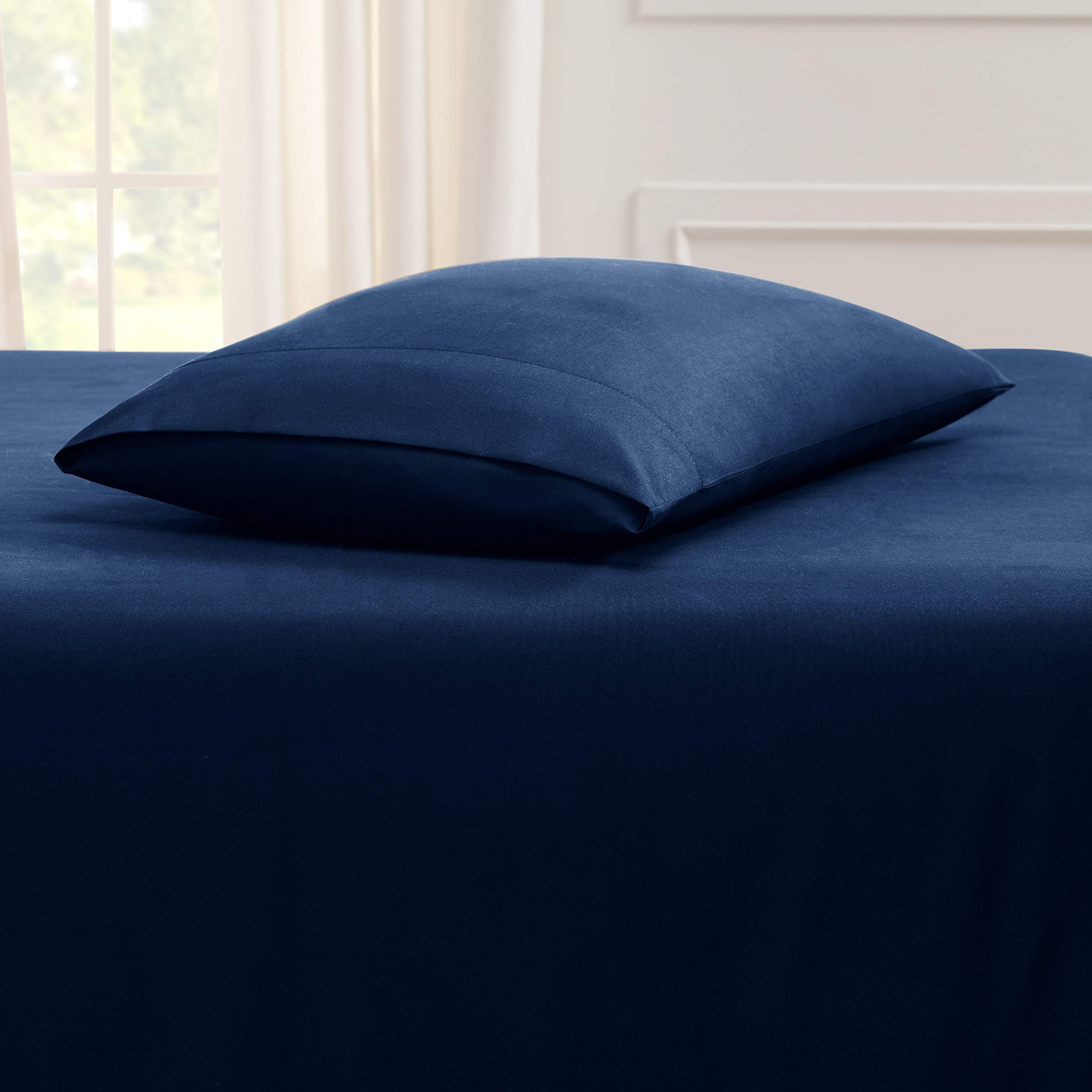 Empyrean Soft Queen Size Pillowcases Set of 8 - Standard Size Navy Blue Bedding Pillow Covers for Comfortable Sleep & Home Decor