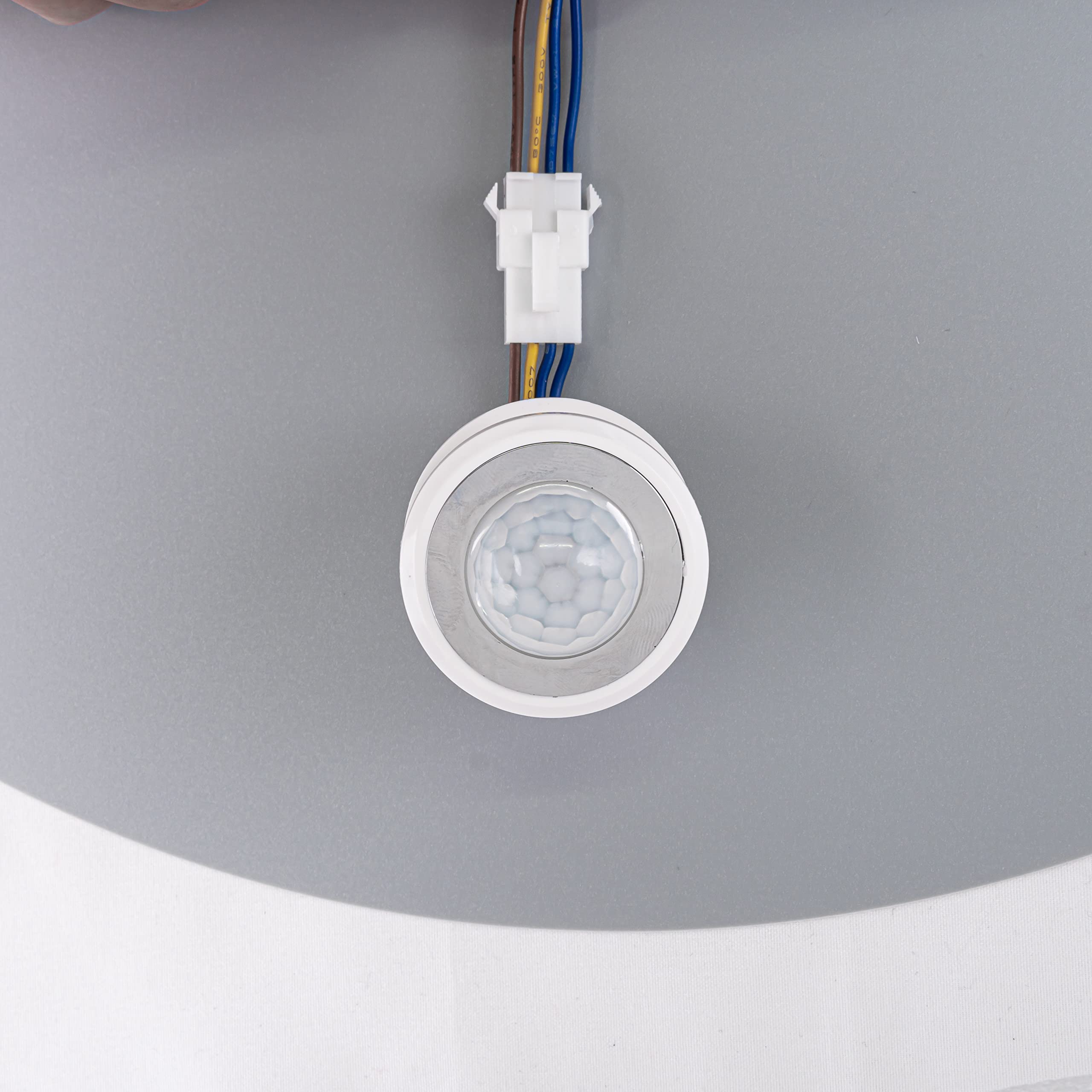 Kiven UL Listed Plug-in Wall Lamp with Motion Sensor - Adjustable Round Bucket Loft Style Wall Sconce for Bathroom, Dining Room, Cafe & Hallway Lighting - Bulb Not Included (Black)