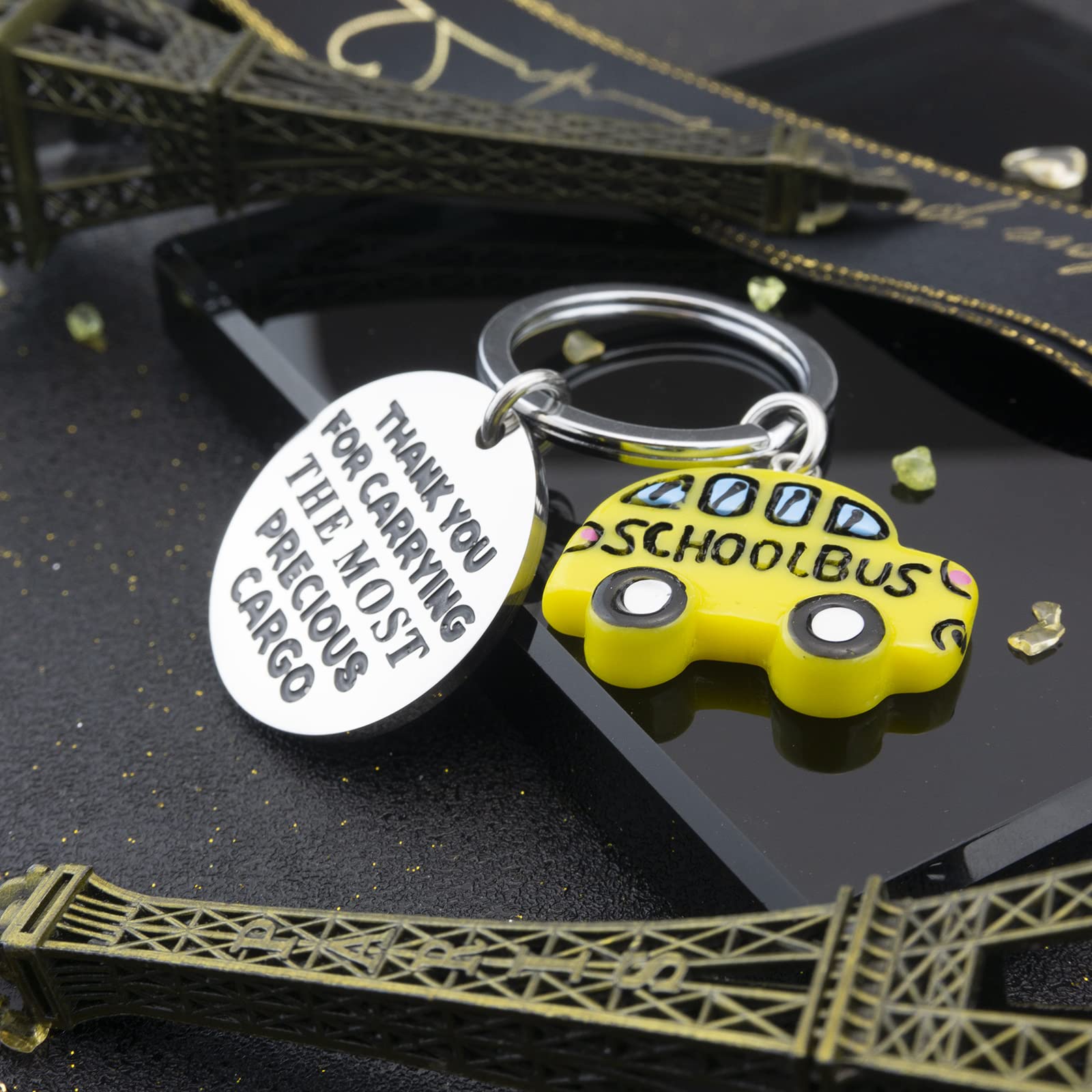 Funny Bus Driver Gifts - Appreciation Keychain for Men & Women - Perfect Thank You, Christmas, Birthday & Thanksgiving Present - Great for School Bus Drivers, Transportation Workers & Public Service Professionals