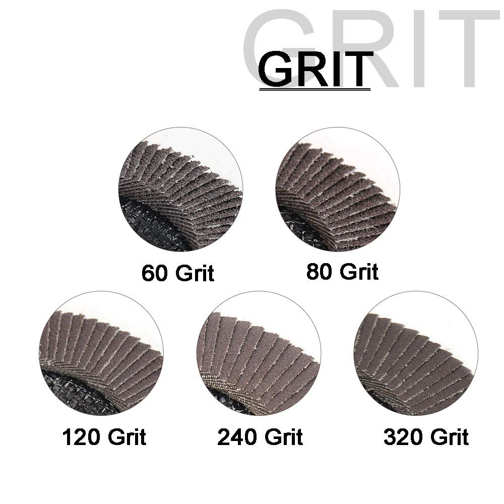 SI FANG 4.5 Inch 240 Grit Aluminum Oxide Flap Discs - 10 Pack Angle Grinder Sanding Discs for Metal Grinding, Wood Sanding & Surface Finishing | Perfect for DIY Projects, Automotive Repair & Metal Fabrication