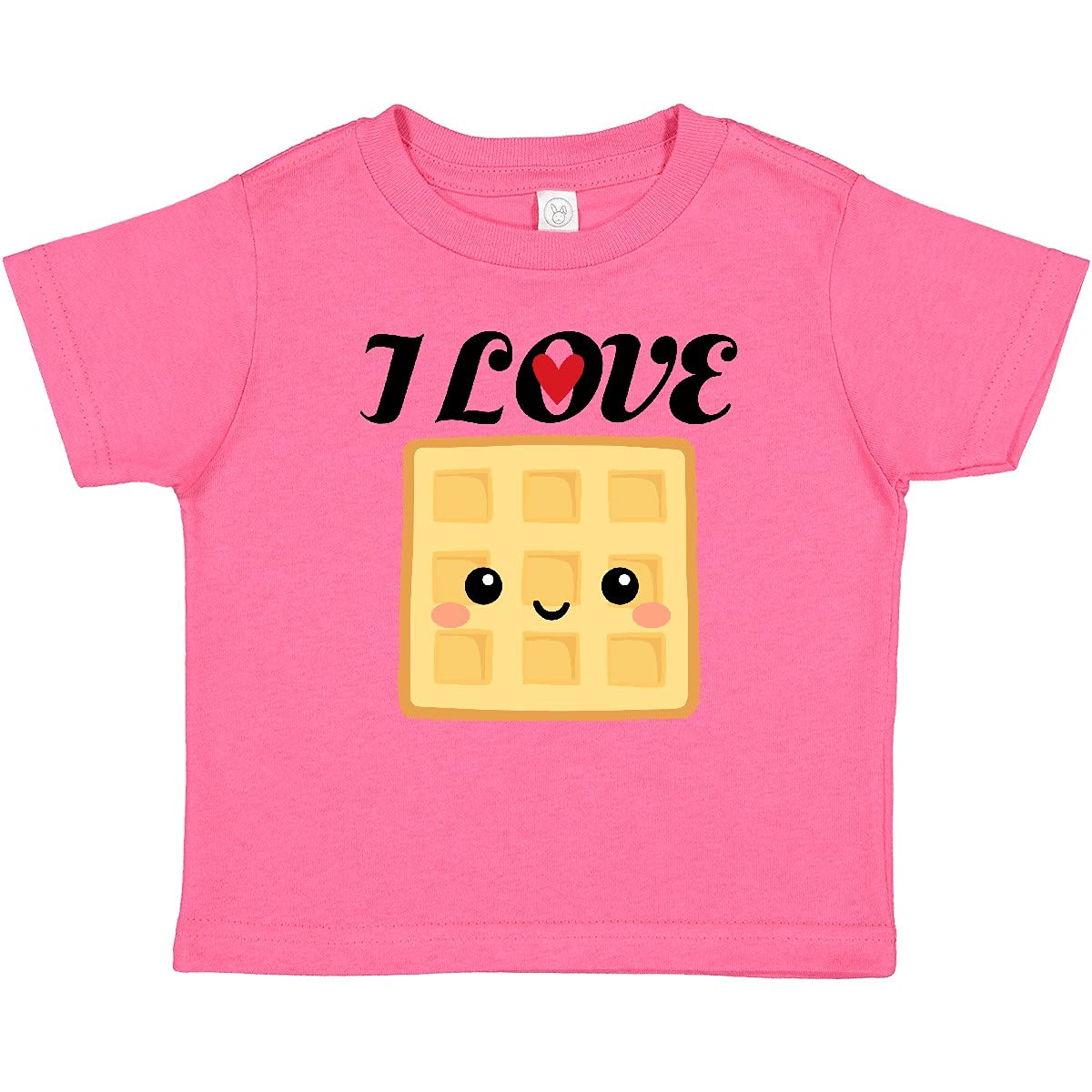 Inktastic Waffle Lover I Love Waffles Baby T-Shirt - Cute & Comfortable Cotton Tee for Toddlers - Perfect for Breakfast Outings & Family Photos