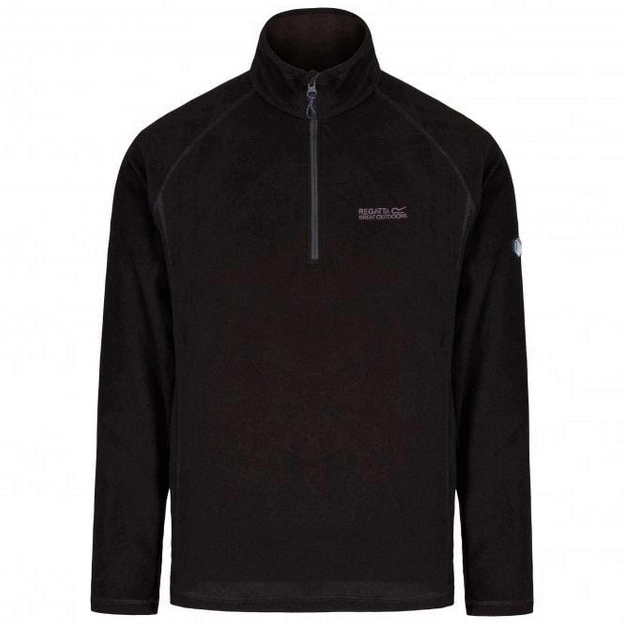 Regatta Great Outdoors Men's Montes Funnel Neck Fleece Jumper - Warm Winter Pullover for Hiking & Camping - Size Large in Black