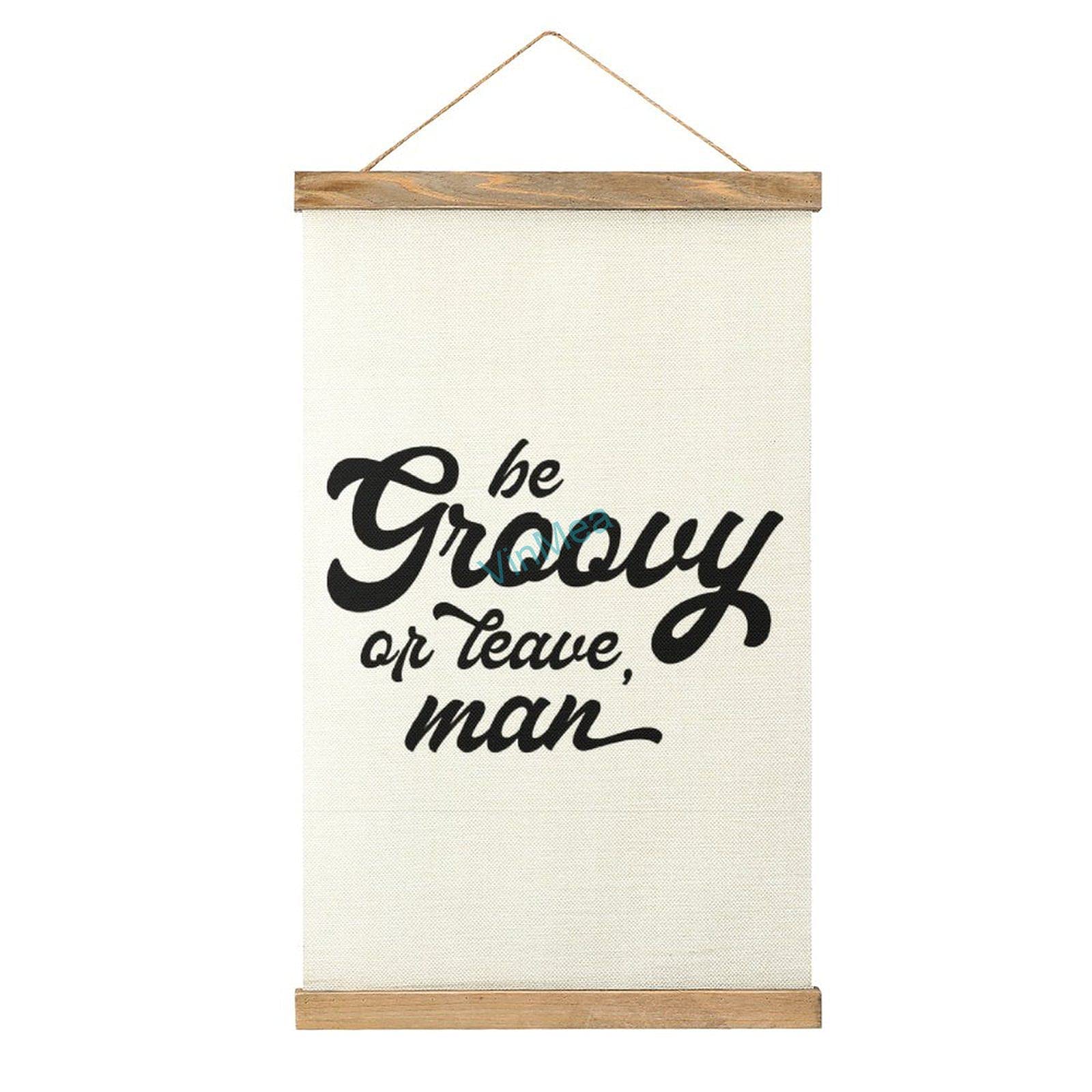 Wall Be Leave Wall Art Fabric Print with Wood Frames - Christmas Holiday Decor for Living Room, Office & Home - Perfect for Seasonal Parties, Gifts & Festive Interior Design