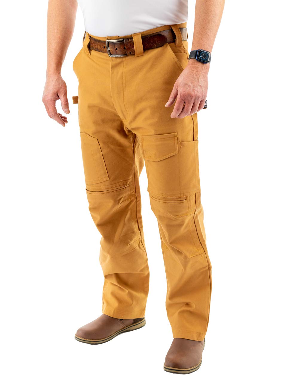 ViviTech - Heavy Duty Cotton Canvas Work Pants with Reinforced Knee Pads for Men | Durable Utility Pants for Construction, Carpentry & Outdoor Work | Comfortable Workwear for Tough Jobs
