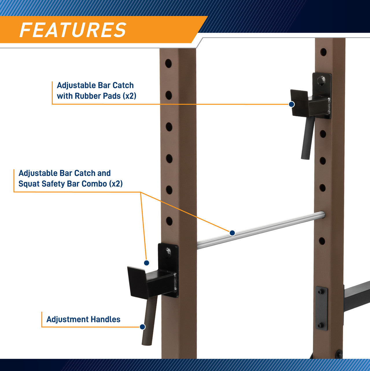 Monster Cage Power Rack STB 98005 - Heavy Duty Steel Body Home Gym Equipment for Weightlifting & Strength Training | Perfect for Garage & Home Workouts