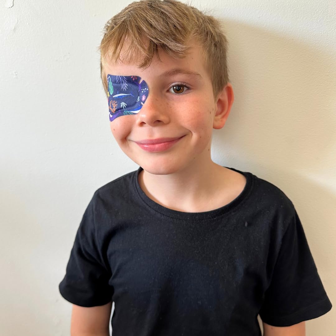HIDE&SEE Speckles Kids Eye Patches (Wild Pack) - 50 Pack Hypoallergenic Amblyopia Treatment Patches for Boys & Girls - Fun & Comfortable Eye Patch with Reward Chart - Perfect for Lazy Eye Therapy, Vision Correction, and Kids' Eye Exercises at Home or School