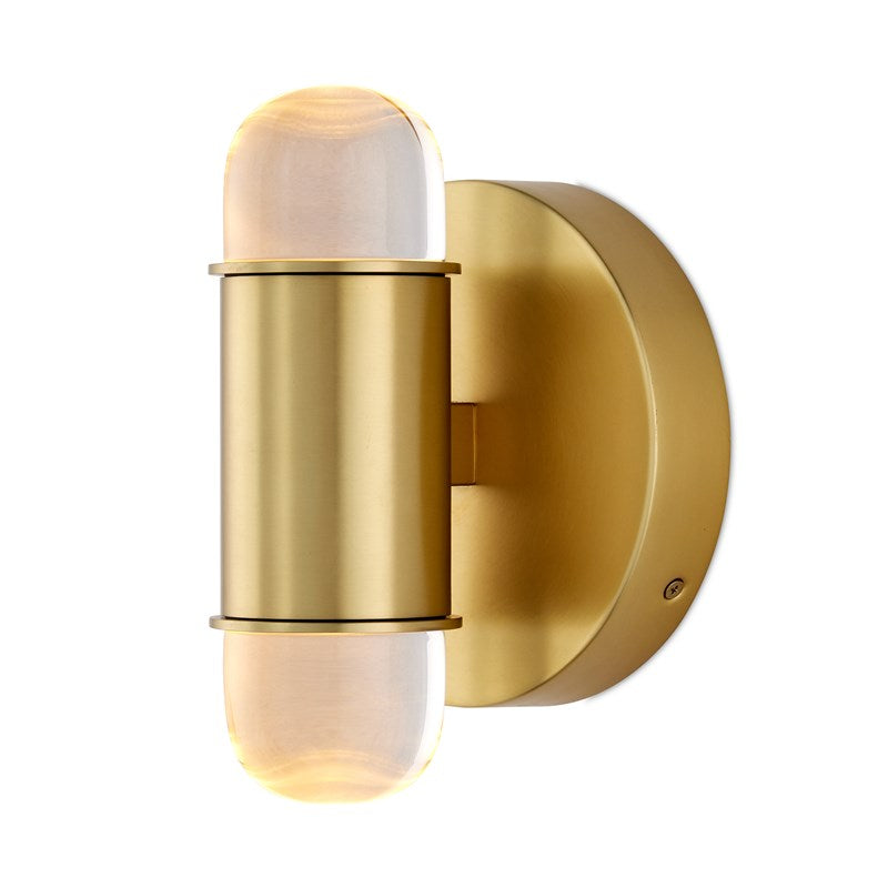 Modern Alabaster Wall Sconce Light Fixture - Elegant Plug-in or Hardwired Capsule Design for Bedroom, Hallway & Living Room Lighting