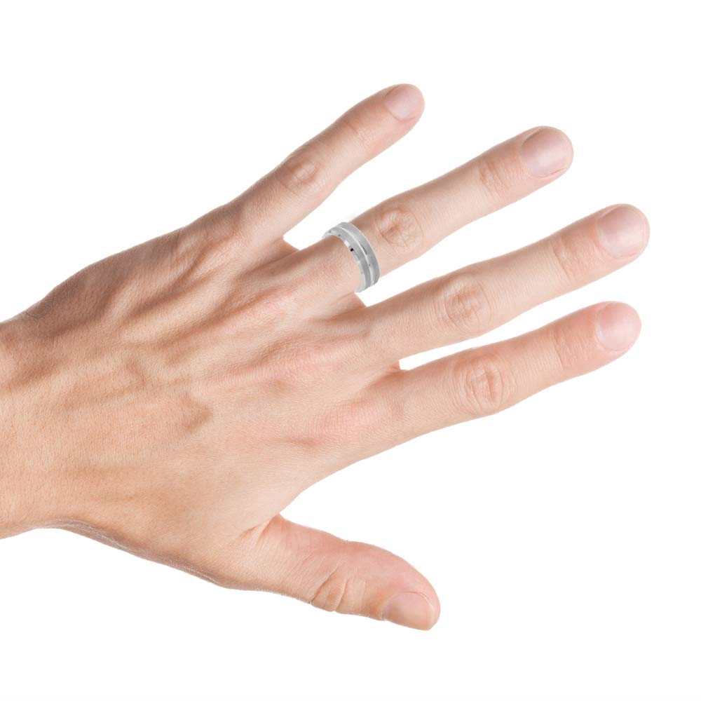 Personalized Tungsten Wedding Rings for Couples - Laser Engraved Men & Women Bands for Anniversary Gifts