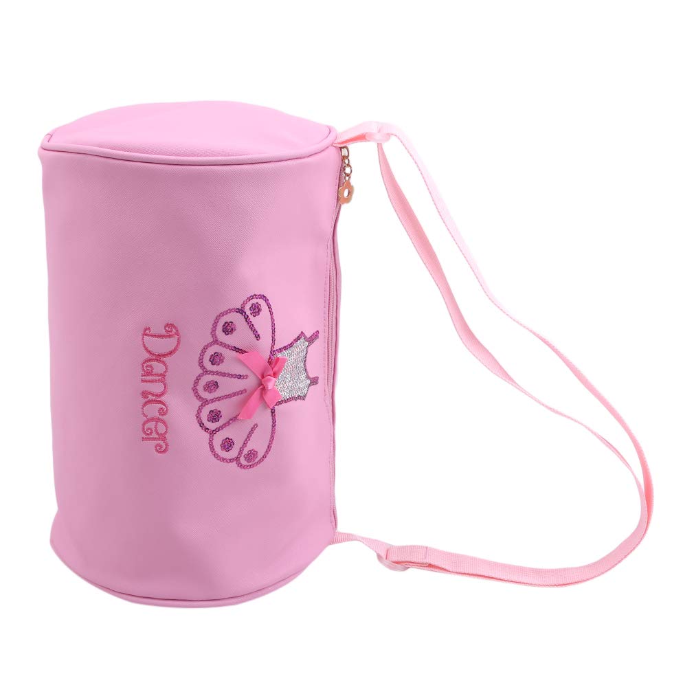 GloryMM Ballet Dance Shoe Bag for Kids - Pink Embroidery Shoulder Handbag for Ballerinas | Perfect for Dance Classes, Recitals & Ballet Practice