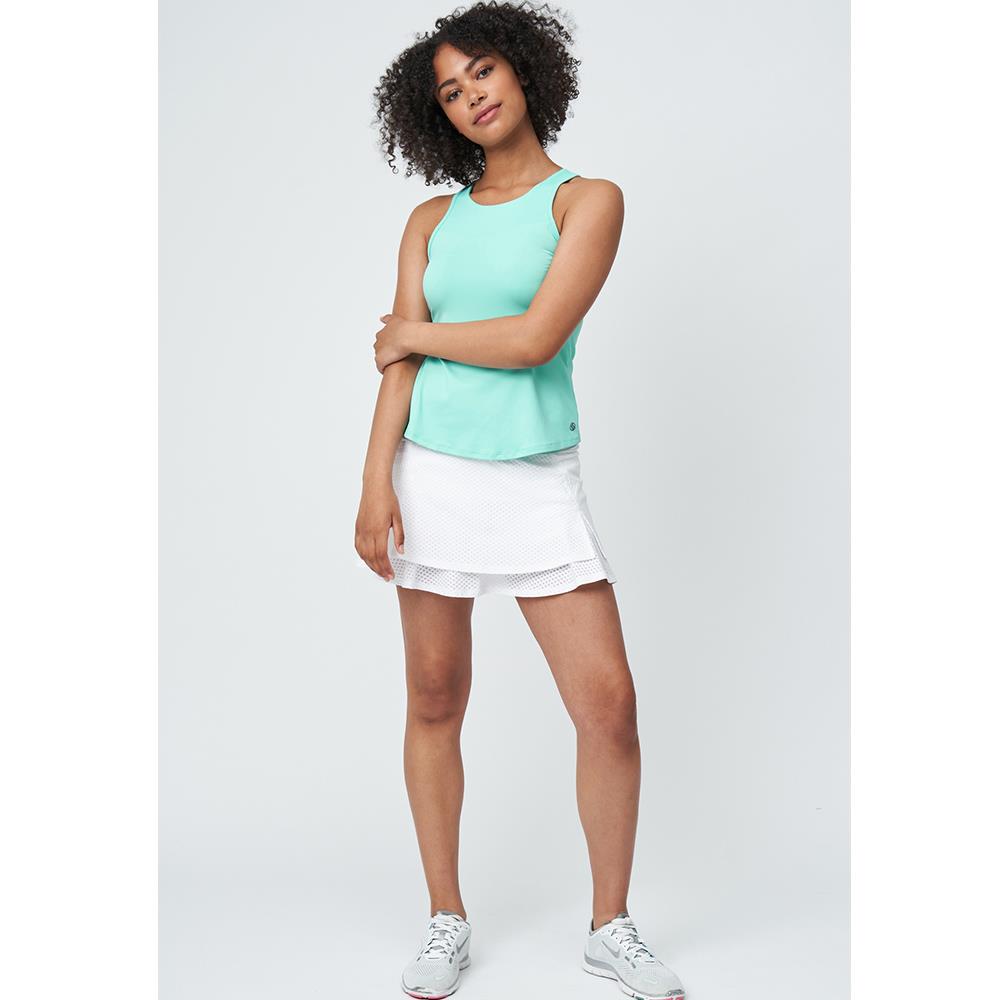 Lija Women's New Rules Shane Tank Top - Aqua Blue | Casual Summer Wear, Yoga, Gym & Beach Outfits