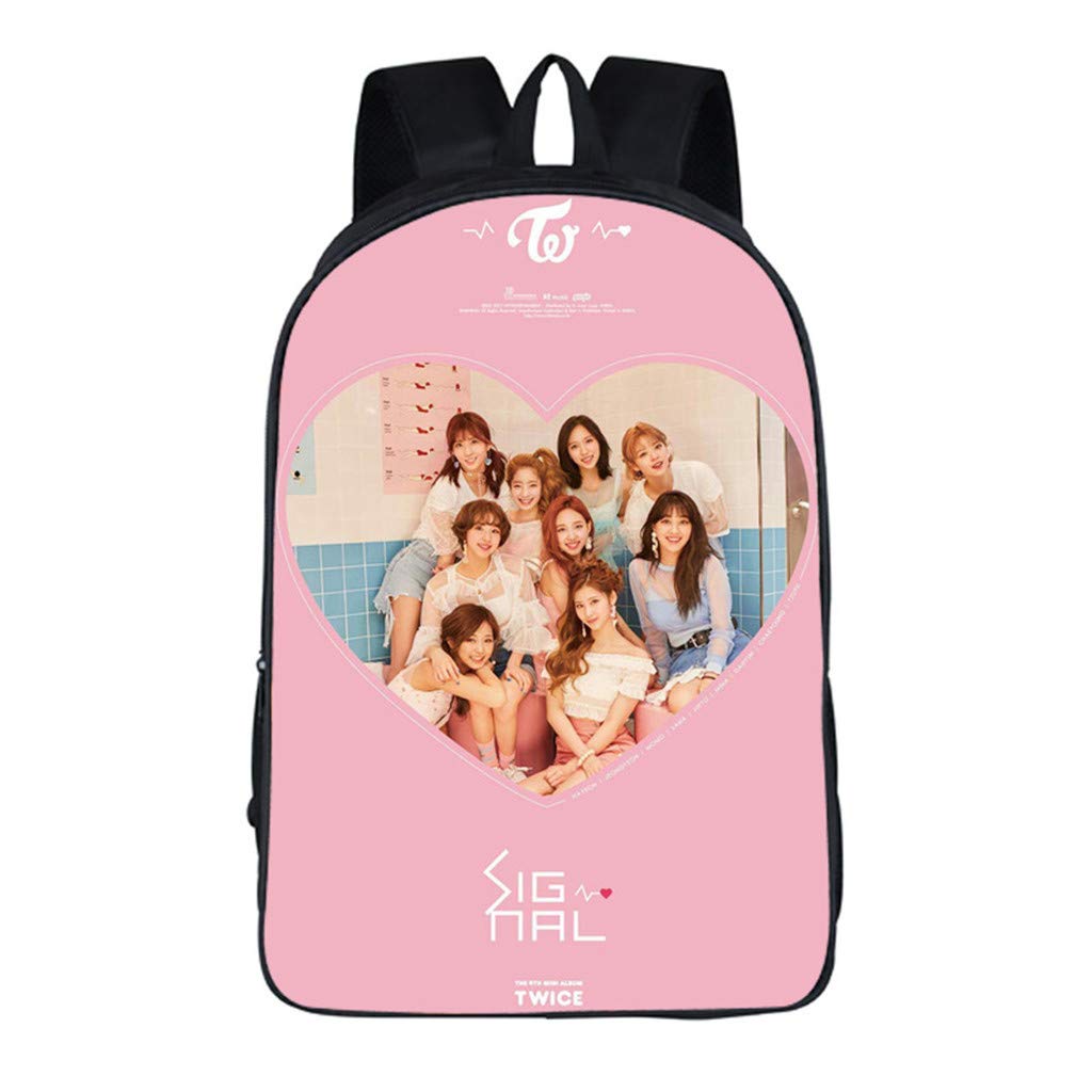 JUSTGOGO KPOP TWICE Backpack - Stylish College School Bookbag for Students, Travel & Daily Use - Lightweight Durable Daypack & Messenger Bag for Fans