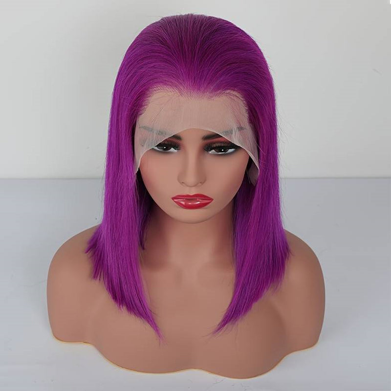 Eullair Blonde Straight Short Bob 13x4 Lace Front Wig - 100% Human Hair for Women & Girls | Summer Fashion, Cosplay, Daily Wear & Special Occasions