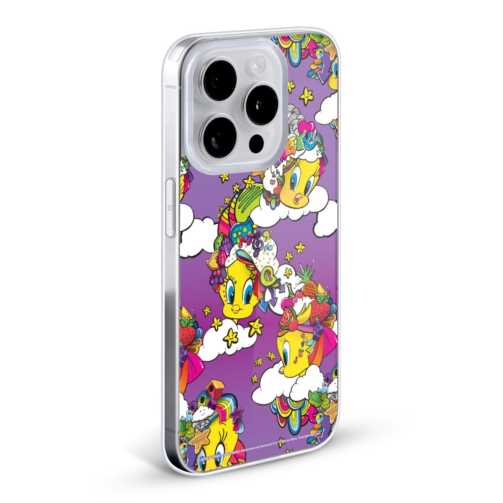Officially Licensed Looney Tunes Tweety Purple Soft Gel Phone Case for Apple iPhone 12 & iPhone 12 Pro - Cute Cartoon Design, Shock-Absorbent Protection - Perfect for Everyday Use, Gifts & Fans