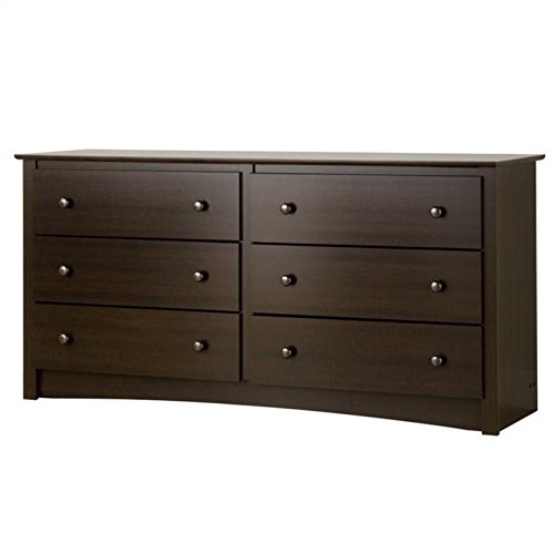 Pemberly Row 3-Piece Bedroom Set with 2 Nightstands & Dresser in Espresso Finish - Perfect for Master Bedroom or Guest Room Furniture