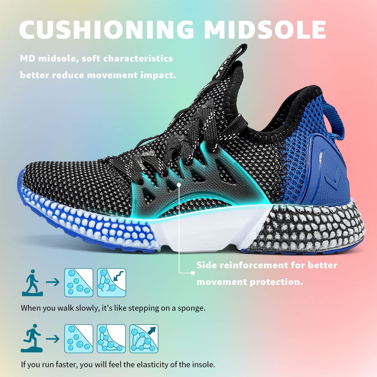 WETIKE Breathable Mesh Slip-On Running Shoes - Lightweight Comfortable Sneakers for Men & Women - Perfect for Jogging, Gym Workouts & Casual Wear