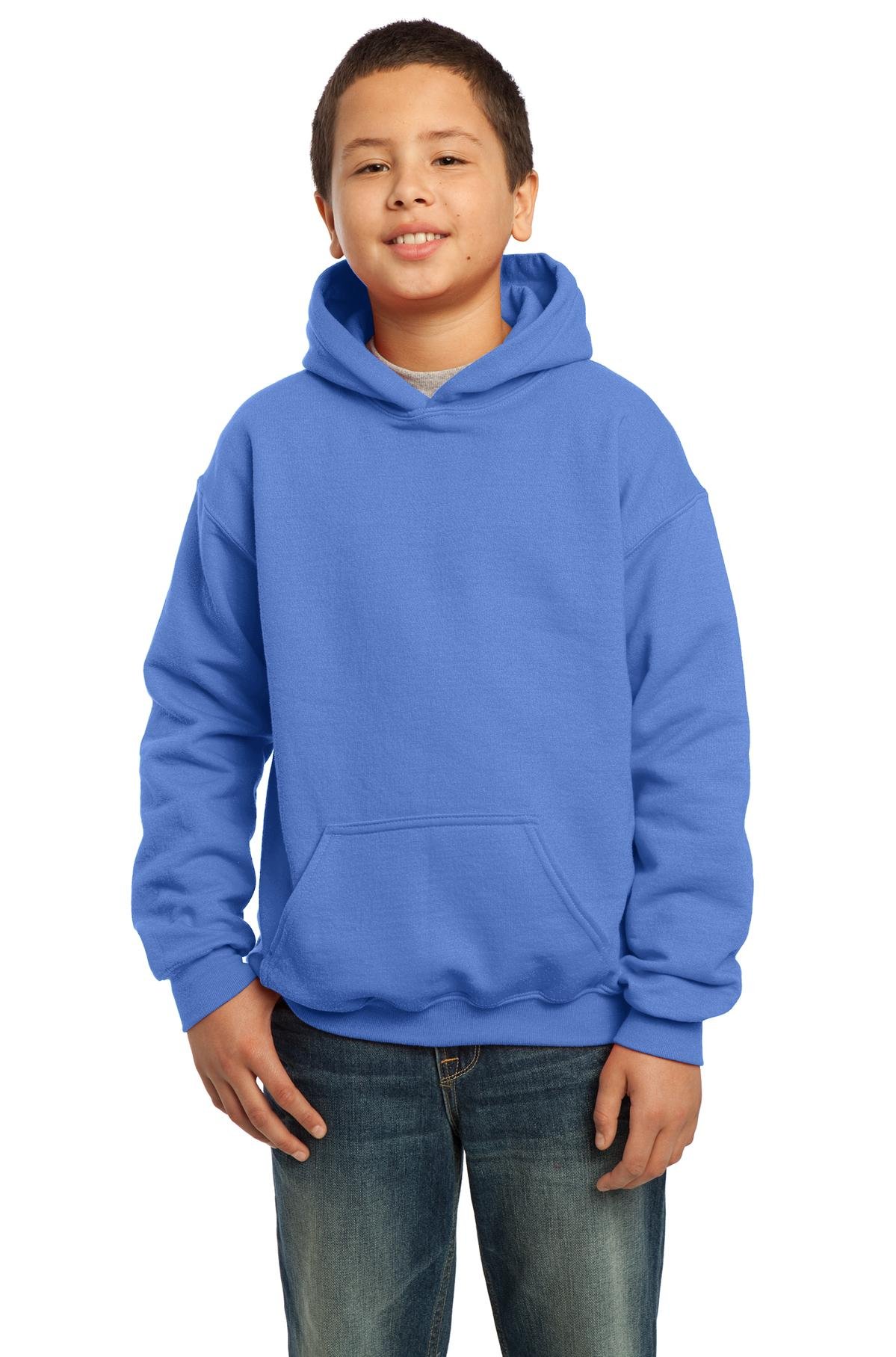 Youth Gildan Heavyweight Blend Hooded Sweatshirt - Carolina Blue, Large (14/16) | Cozy Pullover Hoodie for Teens, School, Sports & Casual Wear