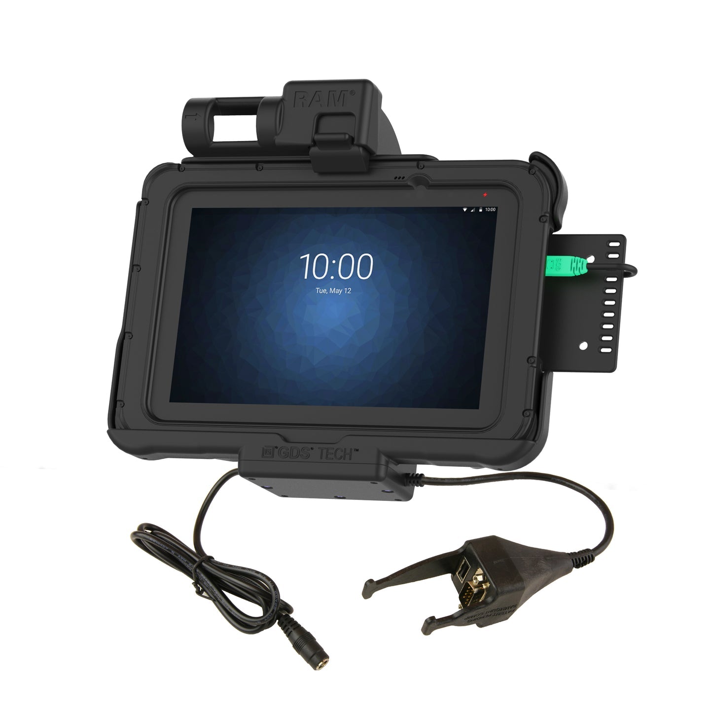 GDS® Power & Data Dock with DB9 Port for Zebra ET5x 8.3/8.4 Series (RAM HOL ZE10PD DB9U) - Ideal for Retail, Warehouse & Logistics Barcode Scanning Stations