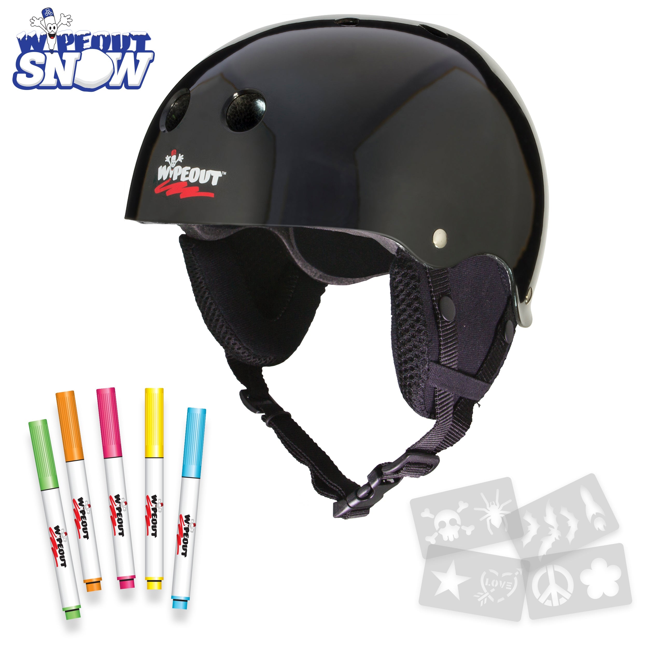 Wipeout™ Dry Erase Snow Helmet for Skiing & Snowboarding - Reusable Whiteboard Surface for Kids & Adults - Perfect for Resorts, Lessons & Family Fun