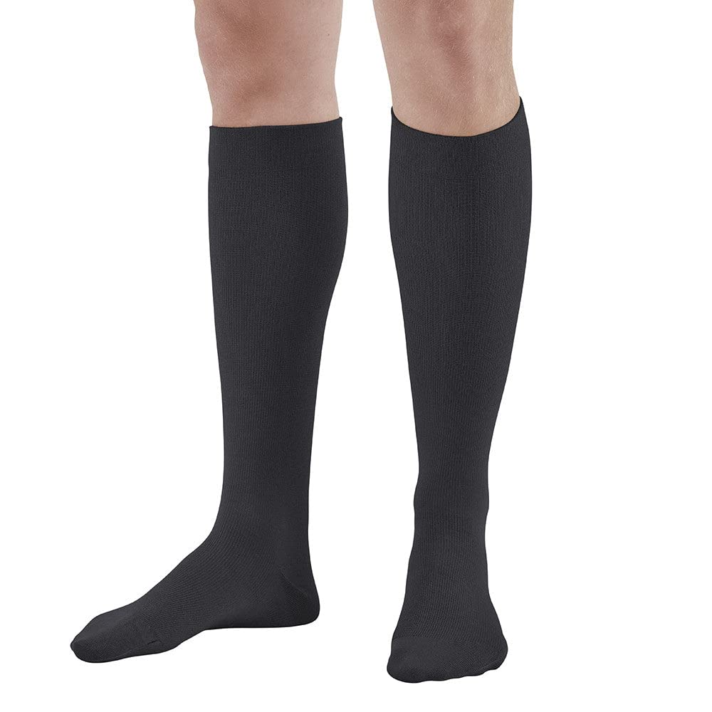 Ames Walker AW Style 624 Premium Rayon Knee High Compression Socks for Men - 15mmHg, X-Large - Ideal for Travel, Work & Varicose Vein Relief