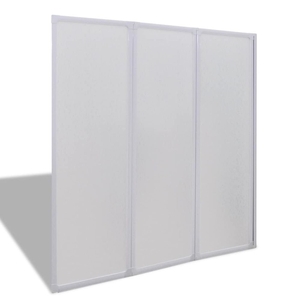 Foldable Shower Bath Screen - 3-Panel Aluminum Folding Bath Tub Enclosure (117 x 120 cm) - Waterproof & Space-Saving for Small Bathrooms - Perfect for Modern Homes & Apartments