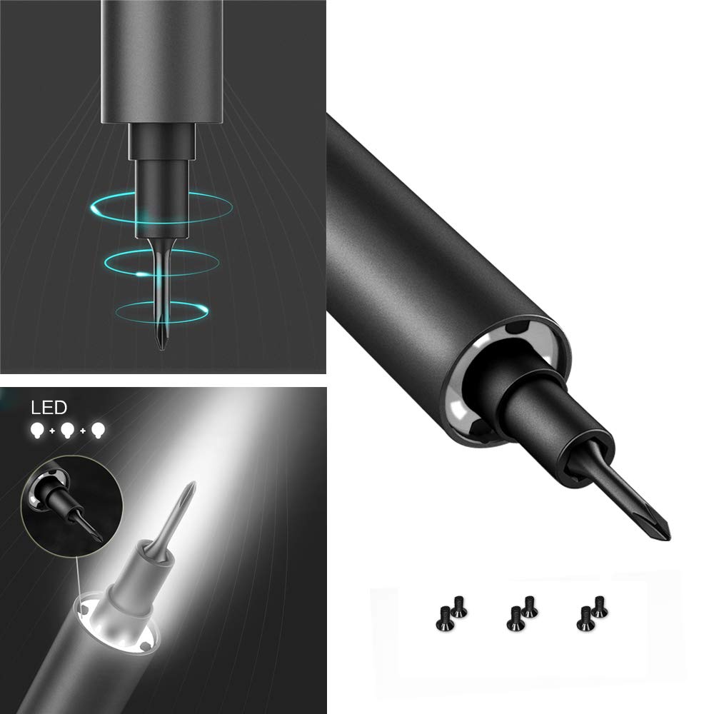 Wowstick 1F Pro Upgrade Electric Screwdriver - 64 in 1 Precision Screwdriver Set with Magnetic Bits, USB Rechargeable & Portable for Phone, Laptop, Camera Repair - Perfect for DIY Electronics, Home Improvement, and Professional Technicians