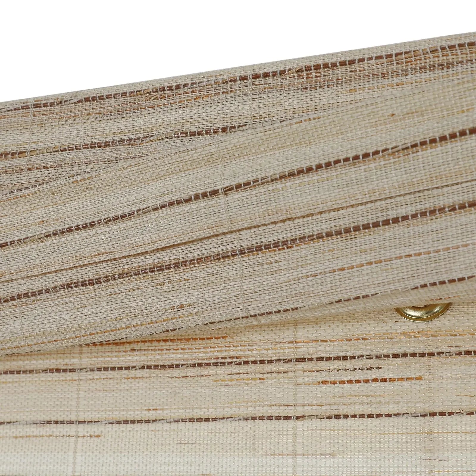 Natural Ramie Bamboo Woven Window Shade - Sand Beige Color | Eco-Friendly Room Darkening Blind for Living Room & Bedroom