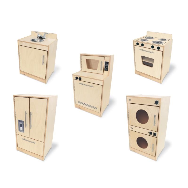 Whitney Brothers Modern Kitchen Set for Kids - Wooden Play Kitchen with Realistic Features - Perfect for Pretend Play, Role-Playing & Early Learning at Home or Preschool