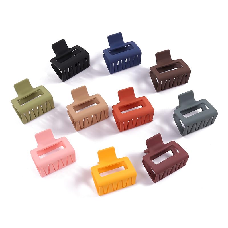 6PCS Square Geometric Acrylic Hair Clips - Non-Slip Crab Barrettes for Women & Girls, Fashion Hair Accessories for Daily Wear, Parties & Weddings