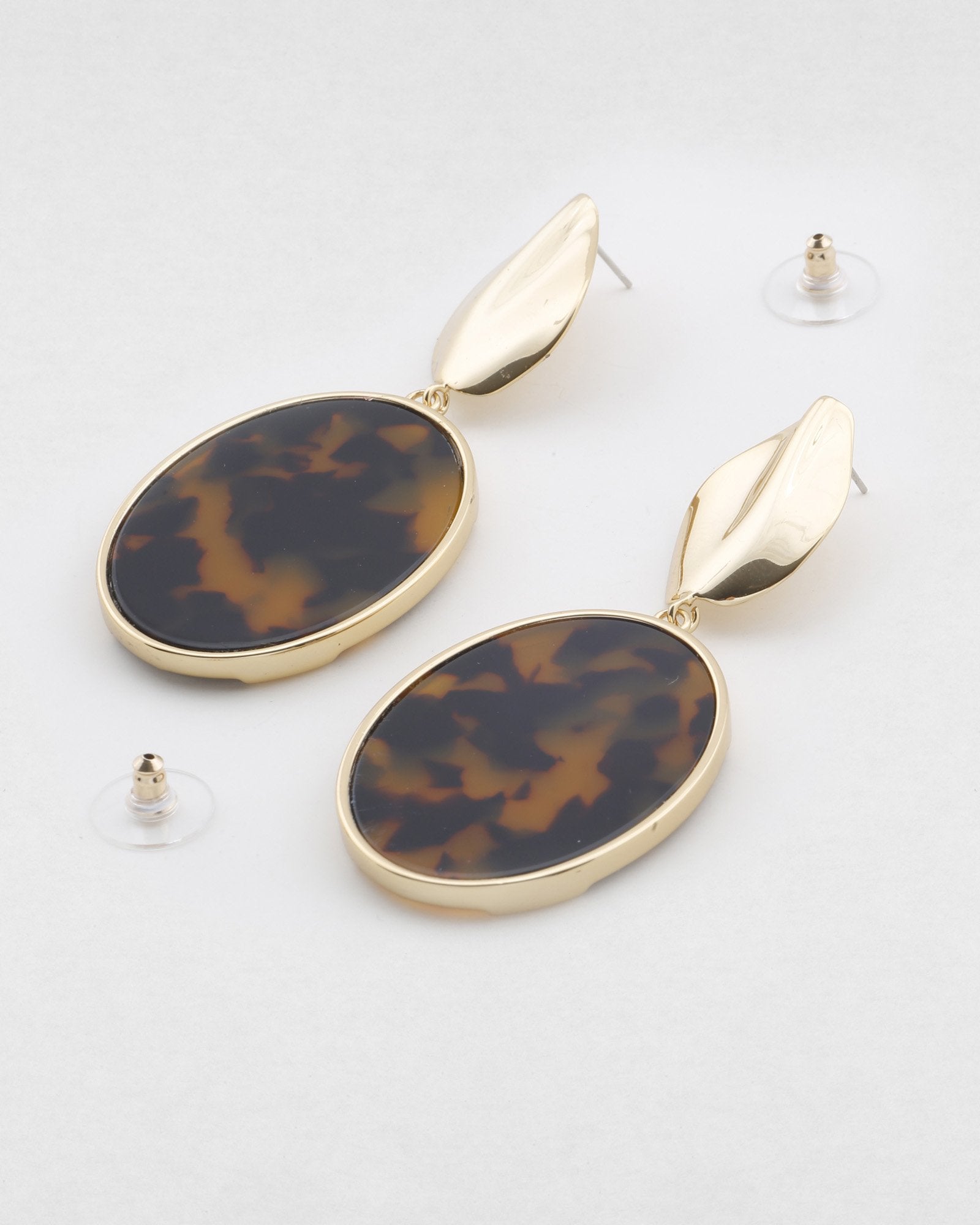 Akira Earrings Tortoise Shell Design - Stylish & Lightweight Hoop Earrings for Women | Perfect for Casual Wear, Office & Party Outfits