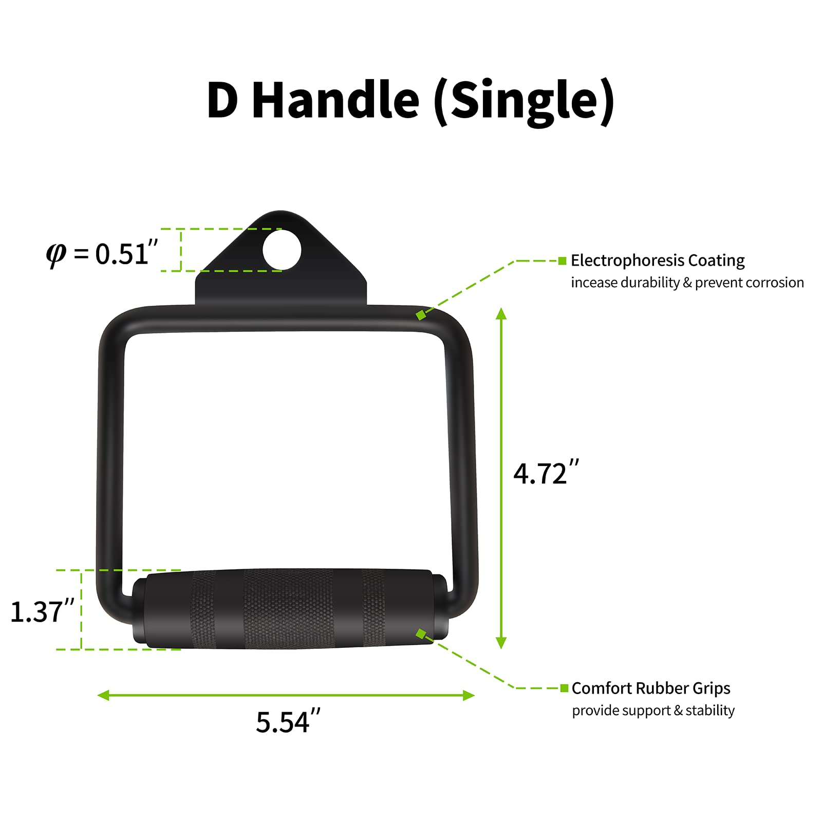 DYNASQUARE Home Gym Cable Attachments Set - LAT Pulldown Bar, V-Shaped Press Down Bar, Tricep Rope, Double D Handle for Strength Training & Weight Machine Accessories | Perfect for Home Workouts, Gym Equipment Upgrades & Full-Body Exercises