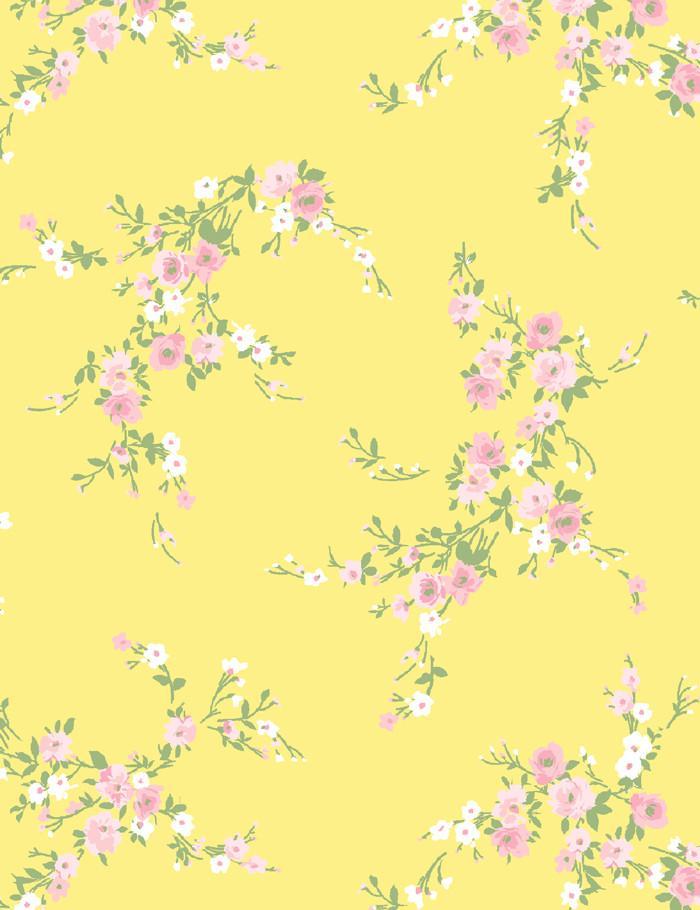 Jolene Peel and Stick Wallpaper - Lemon & Pink Floral Design - Self-Adhesive Removable Wallpaper for Bedroom, Nursery, or Home Office Decor