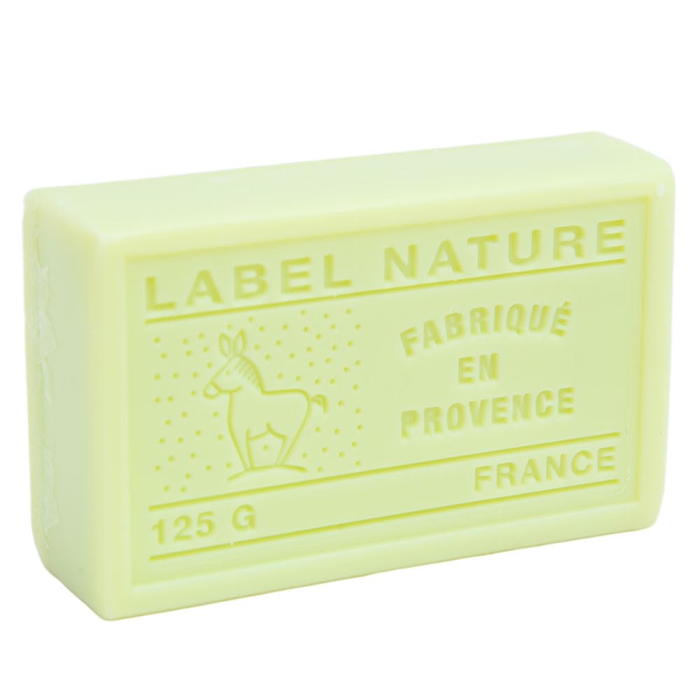 Provence Savon de Marseille French Soap - Organic Donkey Milk & Honeysuckle Scented - 125g Bar for Sensitive Skin Care & Luxury Bathing